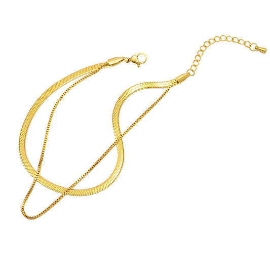 Double Chain ankle bracelet